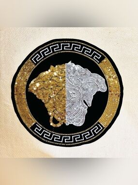 Sequin Medusa Patch / Versace- Gold & Silver
